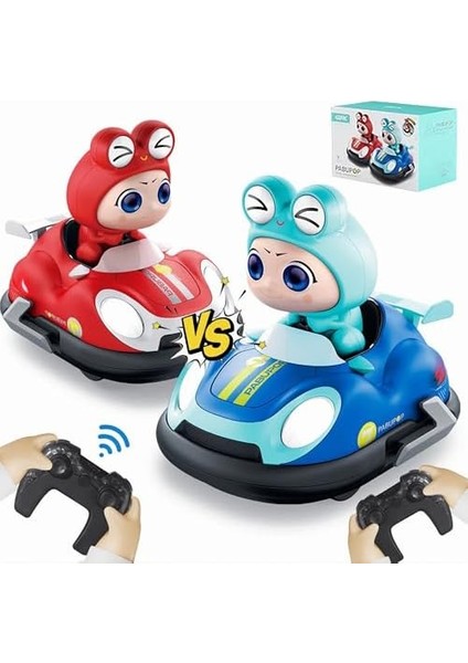 2.4ghz Uzaktan Kumandalı Şarjlı Hız Ayarlı Çarpışan Arabalar Sesli Işıklı Müzikli Araba