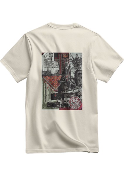 Kısa Kollu Filistinli Eski Gürüntüler Dijital Baskılı Unisex Filistin Tişört S - 2xl T300025 modelleri