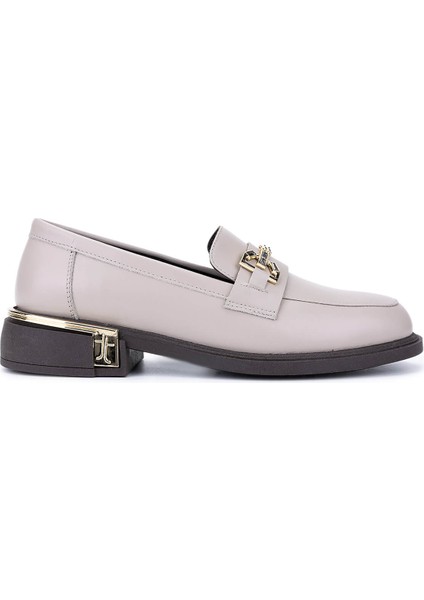 Kadın Hakiki Deri Vizon Loafer Ayakkabı 1061 5117 Bn Ayk SK25-26 Vızon Dr