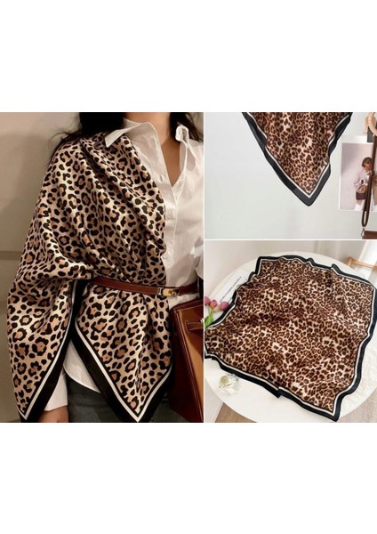 Leopar Desen Saten Fular fırsatları