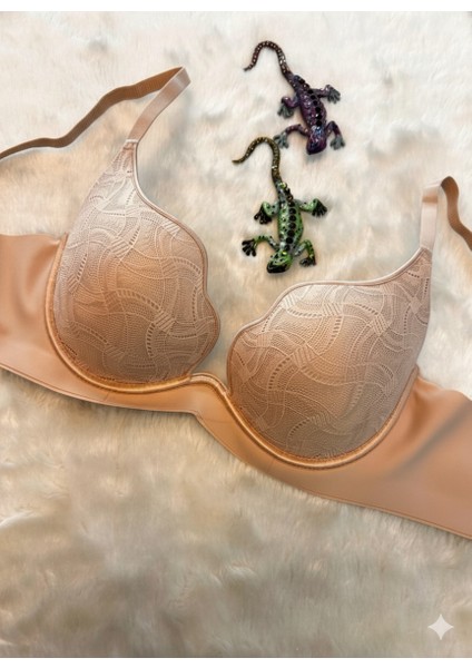 Dantelli Dekolteli Destekli Sütyen