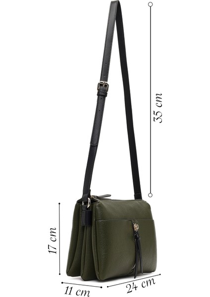 Kadın Yeşil Uzun Askılı Çapraz Çanta 25ABD251218 fiyatları