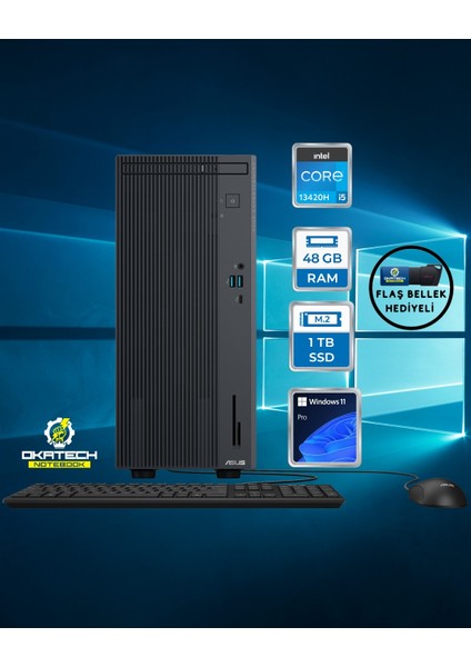 Expertcenter P500 P500MV I5-13420H 48 GB Ram 1 Tb SSD UHD Graphics Win 11 Pro Masaüstü Bilgisayar