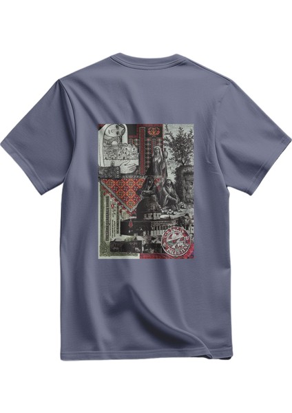 Kısa Kollu Filistinli Eski Gürüntüler Dijital Baskılı Unisex Filistin Tişört S - 2xl T300025 modelleri