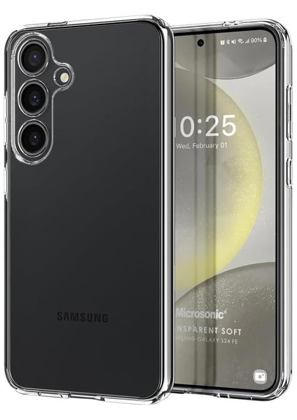 Samsung Galaxy S24 Fe Kılıf Kamera Çıkıntılı Korumalı Yumuşak Şeffaf Silikon