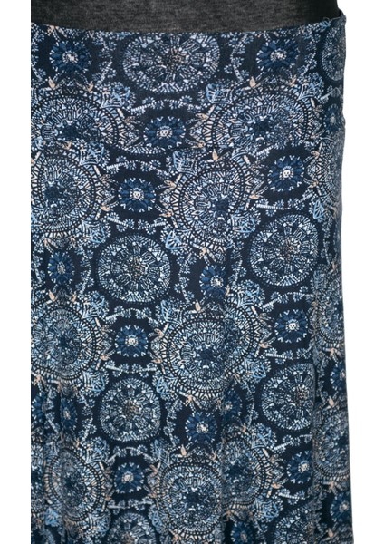 Kadın Arzu Korsajlı 6 Parçalı Desenli Penye Lacivert Etek D60 fiyatları
