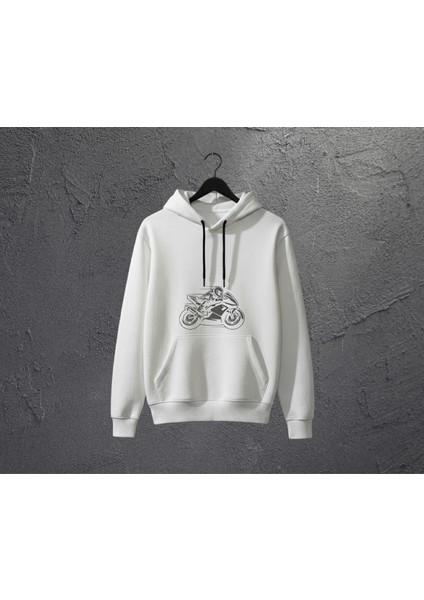 Dijital Baskılı Kapüşonlu Sweatshirt