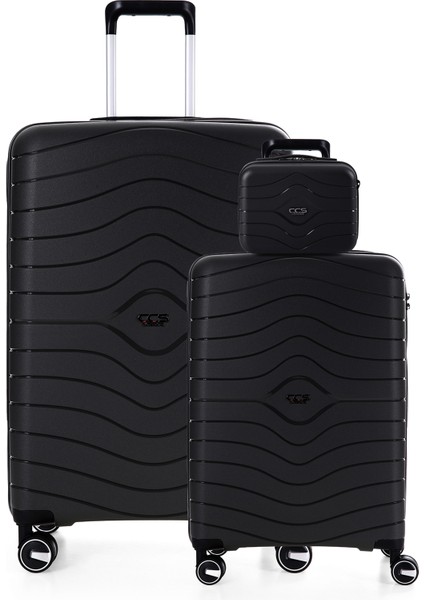 Bagist 5242 Polipropilen Körüklü Battal Boy + Kabin Boy + Makyaj Çantası 3 Lü Set