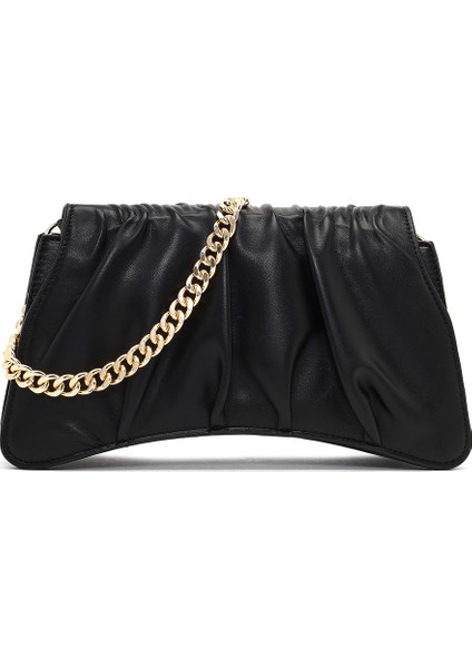 Kadın Siyah Zincir Askılı Klasik Omuz Çantası 25ABD270018