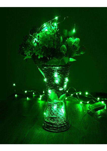 Ev Balkon ve Parti Için 3 Metre Pilli Yeşil Renk Peri LED Yılbaşı Süsü Işık fiyatları