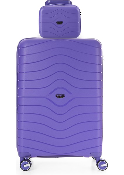 Bagist 5242 Polipropilen Körüklü Battal Boy Valiz + Makyaj Çantası 2 Li Set