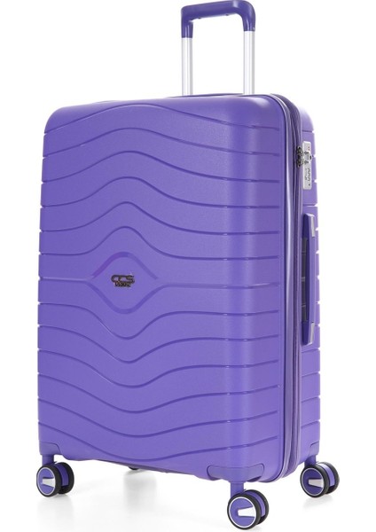 Bagist 5242 Polipropilen Körüklü Battal Boy Valiz + Makyaj Çantası 2 Li Set modelleri