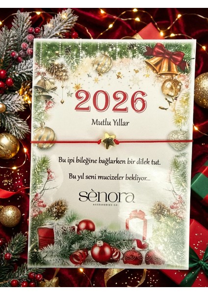 Yeni Yıl Şans Charm Bilekliği (Yıldız–kalp–yonca) Yıldız