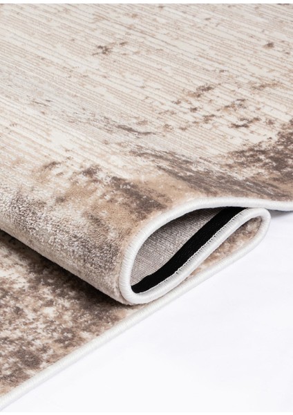 Glory Vl Saçaklı Modern Dokuma Halı Oturma Odası Salon Mutfak Halısı Krem Kahve T3B modelleri