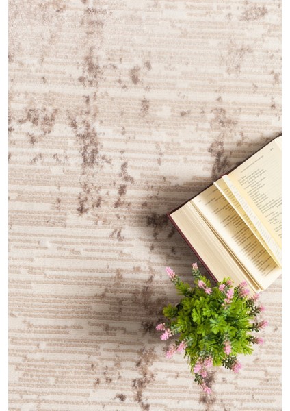 Glory Vl Saçaklı Modern Dokuma Halı Oturma Odası Salon Mutfak Halısı Krem Kahve T3B fırsatları