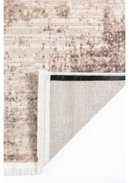 Glory Vl Saçaklı Modern Dokuma Halı Oturma Odası Salon Mutfak Halısı Krem Kahve T3B indirimleri