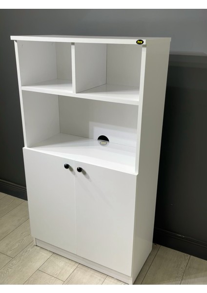 Parla Kahve Köşesi Çok Amaçlı Dolap Kiler Dolabı Mutfak Bangosu Erzak Dolabı Bölmeli 72 cm