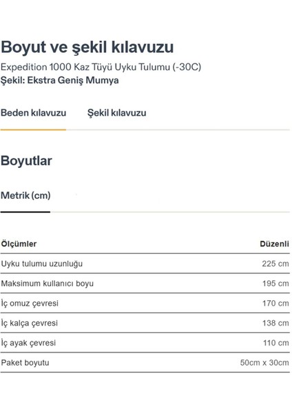 Expedition 1000 -30°c 850 Fill Kaz Tüyü Uyku Tulumu Sol - Kırmızı