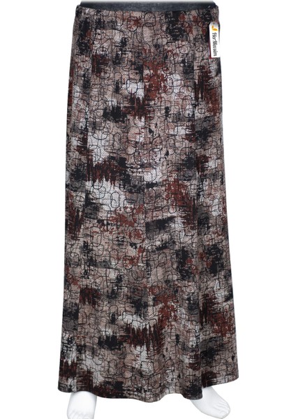 Hesna Kadın Ayşen Kışlık 8 Parça Astarsız Lastikli Kiremit Etek D30