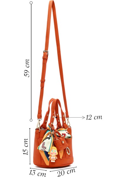 Kadın Turuncu Uzun Askılı Mini Kol Çantası 25WBD2744FT fiyatları