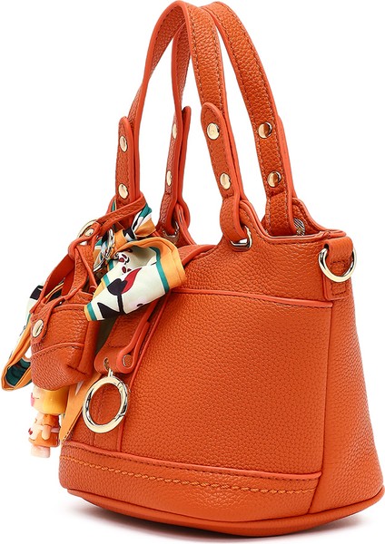 Kadın Turuncu Uzun Askılı Mini Kol Çantası 25WBD2744FT