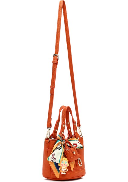 Kadın Turuncu Uzun Askılı Mini Kol Çantası 25WBD2744FT