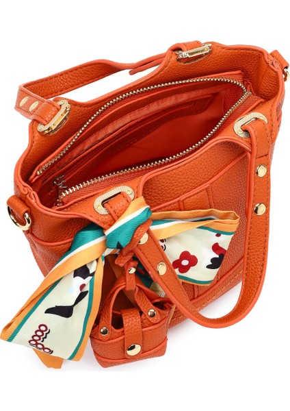 Kadın Turuncu Uzun Askılı Mini Kol Çantası 25WBD2744FT