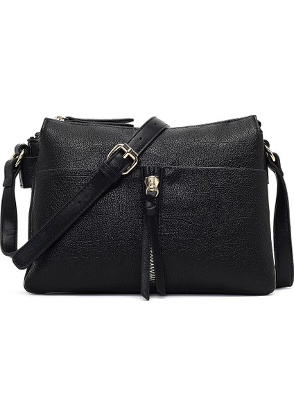 Kadın Siyah Uzun Askılı Çapraz Çanta 25ABD251218