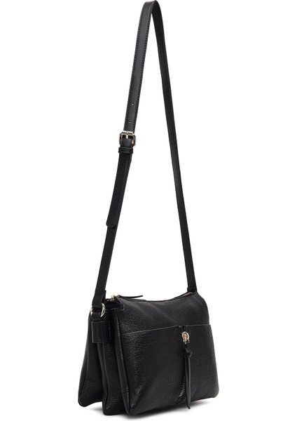 Kadın Siyah Uzun Askılı Çapraz Çanta 25ABD251218