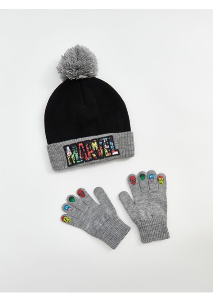Yeni Sezon Marvel Baskılı Erkek Çocuk Bere ve Eldiven Takım