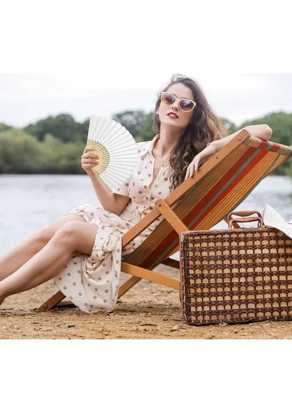 Ahşap Beyaz Kağıt Yelpaze fırsatları