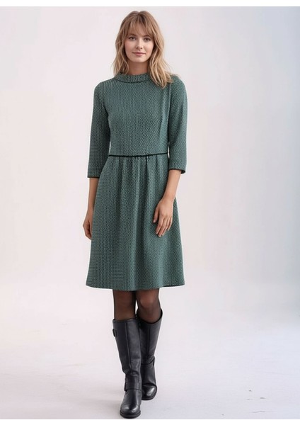 Kadın Degaje Yaka Uzun Kollu Cepli Büyük Beden Curve Şık Elbisesi modelleri