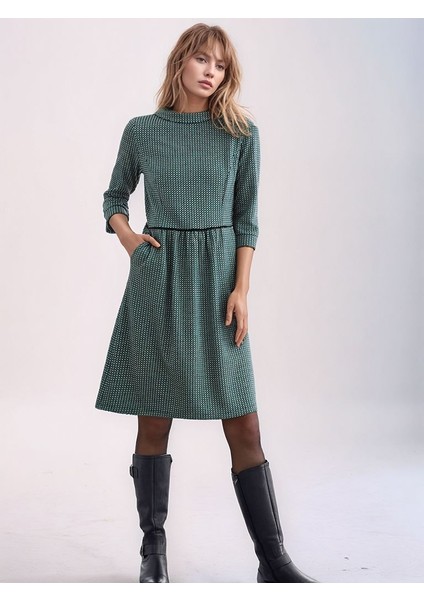 Kadın Degaje Yaka Uzun Kollu Cepli Büyük Beden Curve Şık Elbisesi indirimleri