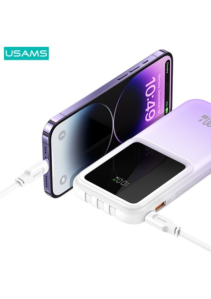 CD193 10000 Mah Powerbank | Pd 20W + Qc3.0 Hızlı Şarj | 3 Dahili Kablolu | 3 Çıkışlı | Dijital Ekranlı Taşınabilir Şarj Cihazı indirimleri
