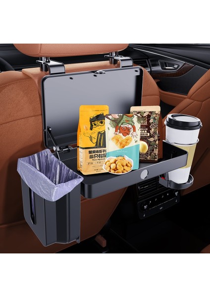 Araç Arka Koltuk Tepsi Rafı ve Bardak Tutucu – K255 Çok Amaçlı Organizer fırsatları
