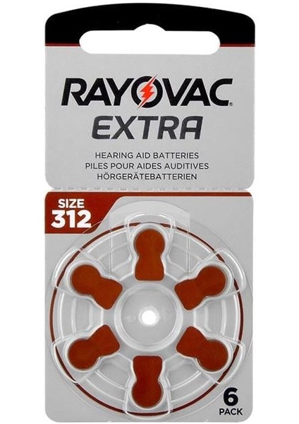 Rayovac 312 Numara Kulaklık Pili 6'lı