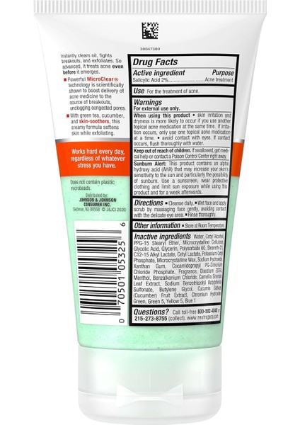 Oil-Free Akne Stres Kontrol Güçlü Günlük Temizleme Peeling 125 ml