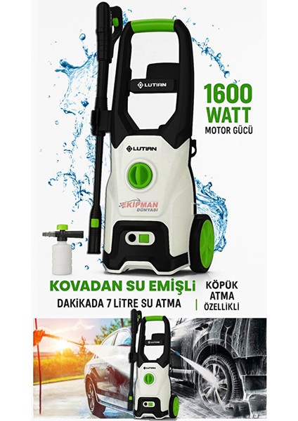 Lutian LT518 1600W 130 Bar Yüksek Basınçlı Araba Yıkama Makinesi