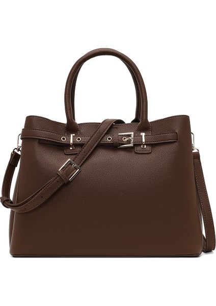 Kadın Kahverengi Uzun Askılı Klasik Kol Çantası 25WBD2751FT