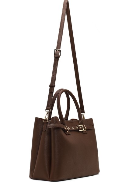 Kadın Kahverengi Uzun Askılı Klasik Kol Çantası 25WBD2751FT