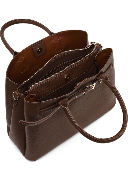Kadın Kahverengi Uzun Askılı Klasik Kol Çantası 25WBD2751FT