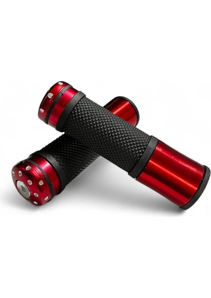 Kırmızı Motosiklet Elcik Takımı - Gaz Borusu Dahil - Kırmızı