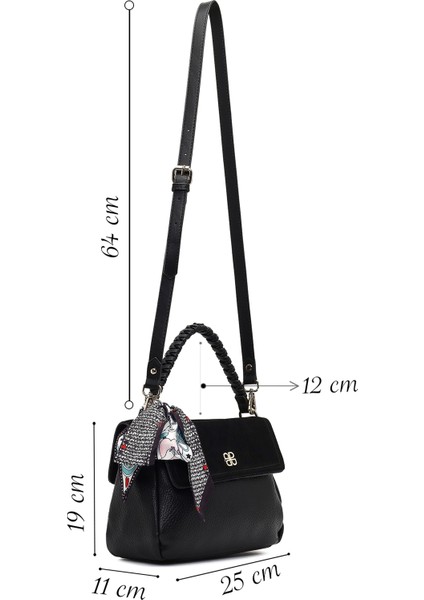 Kadın Siyah Uzun Askılı Süet Deri Omuz Çantası 25WBD253314 fiyatları