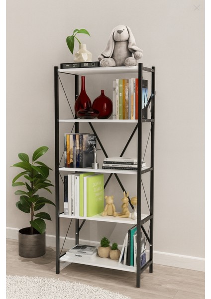 Çok Amaçlı 5 Raflı Metal Kitaplık fırsatları