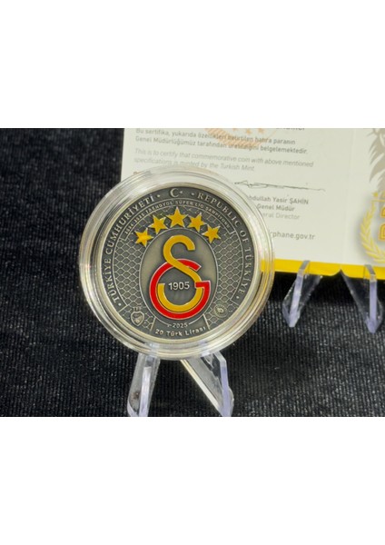 Galatasaray – 25. Şampiyonluk Gümüş/okside Hatıra Sikkesi (Darphane, 925 Ayar, Mineli) indirimleri