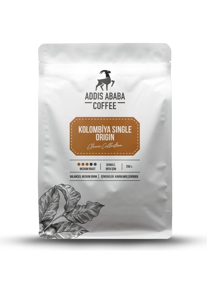 Kolombiya Single Origin Öğütülmüş Espresso Kahve 250 Gr.