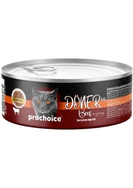 Prochoice Döner Bites Sos Içinde Sığır Etli Yetişkin Konserve Kedi Maması 70 gr 1 Adet
