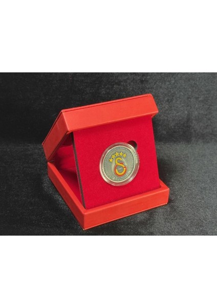 Galatasaray – 25. Şampiyonluk Özel Deri Kutulu Hatıra Para Gümüş/okside Sikkesi (Darphane, 925 Ayar)