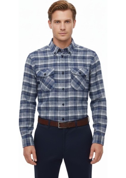 Erkek Kışlık Çift Cep Kapaklı Gömlek BGL-ST04932