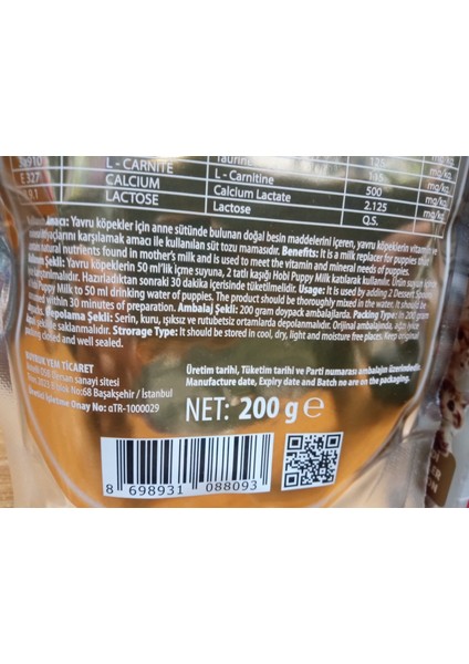 Yavru Köpek Süt Tozu 200 GRAM+100 ml Biberon fiyatları